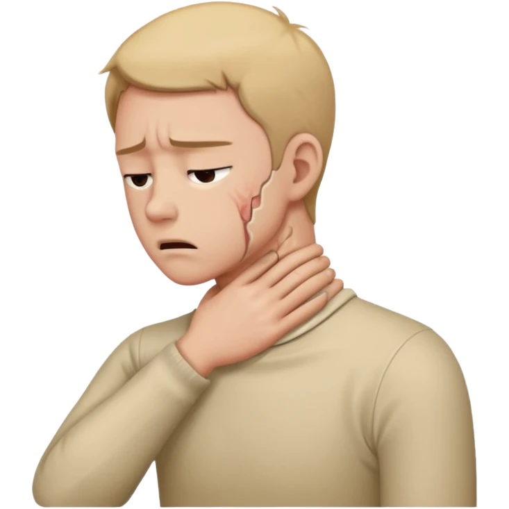 pain in the back of the neck from bad posture emoji