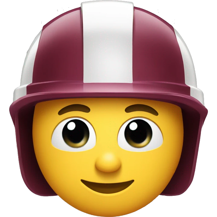 Wine colored one Construction helmet  emoji