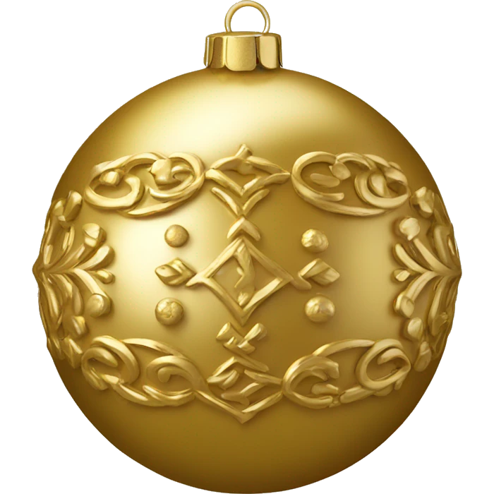 A metallic gold ornament emoji