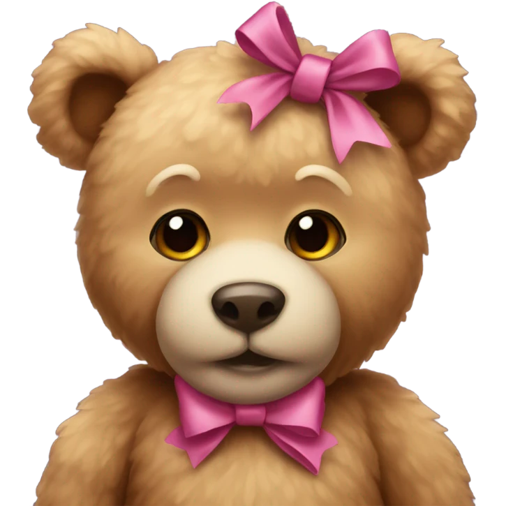 Teddy with bow on head emoji