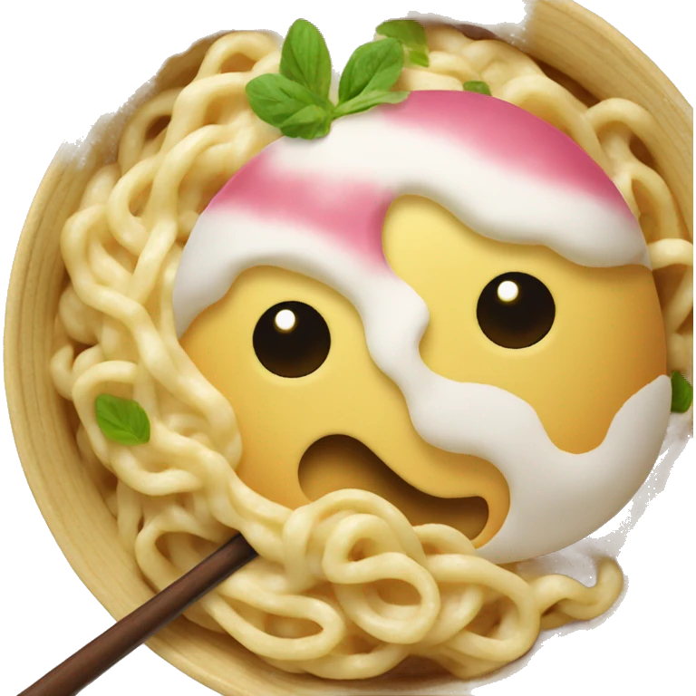 Ramen with icecream emoji