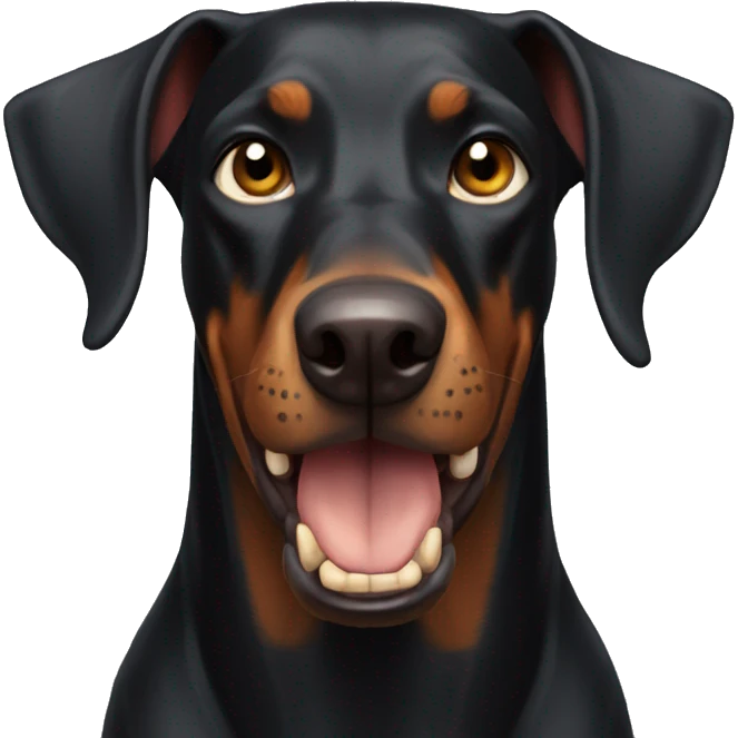 Doberman scary emoji