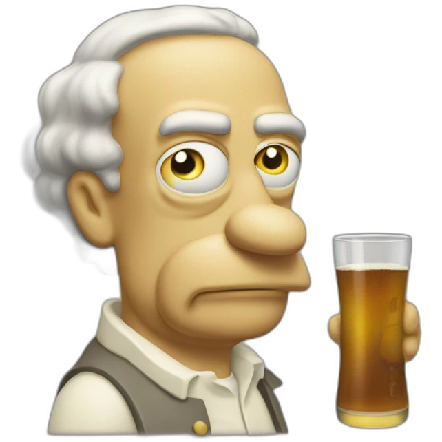 Homer dindon drinck béer emoji
