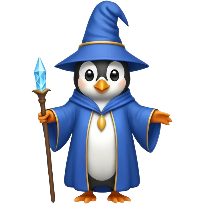 Penguin Wizard emoji