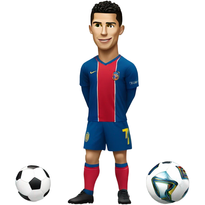 cristiano ronaldo and lionel m emoji