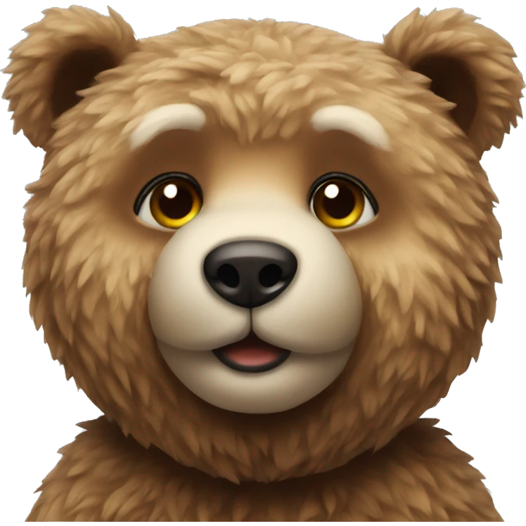 Realistic teddy bear emoji