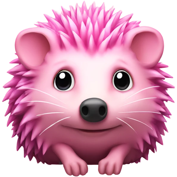 Pink hedgehog emoji