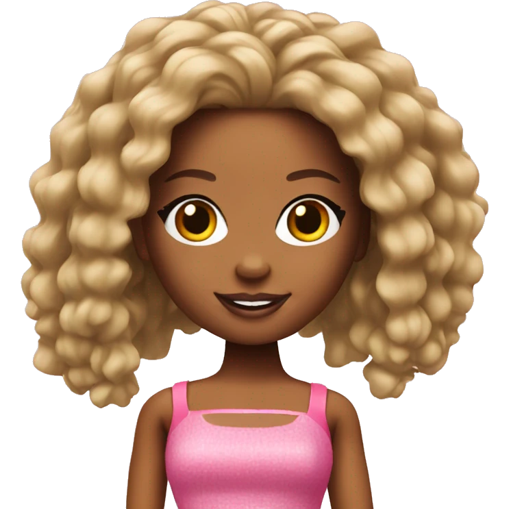 Barbie with rasta locks emoji