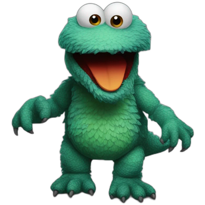 sesame street kaiju puppet emoji