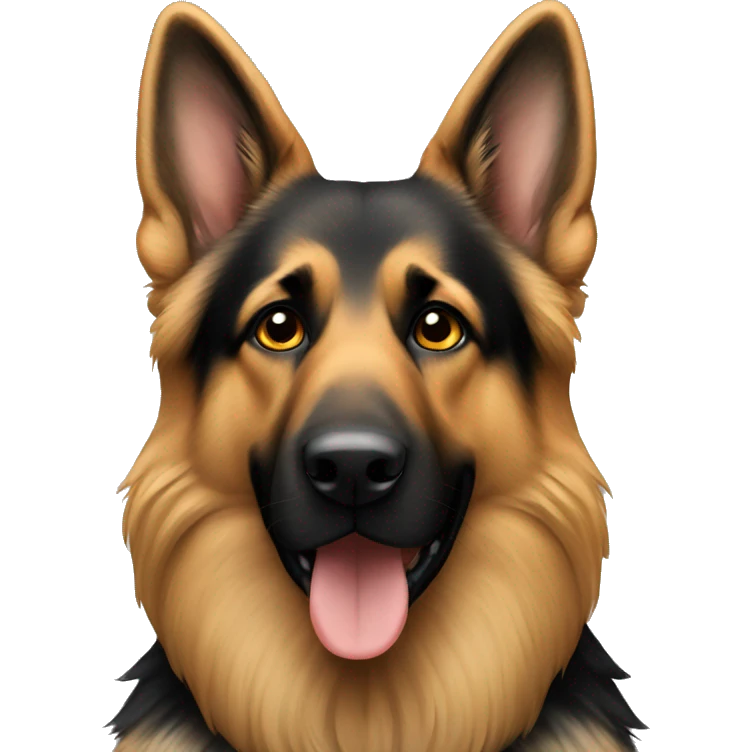 Long hair German shepherd emoji