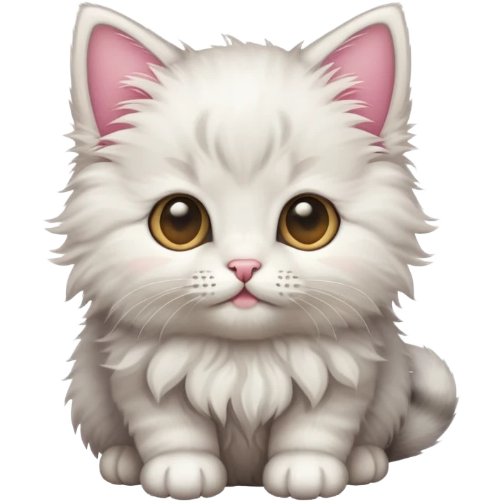Kitten getting pet emoji