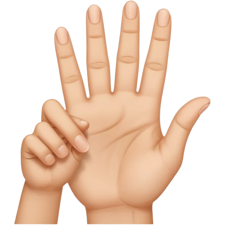 Yvl hand sign only 3 fingers up including thumb emoji