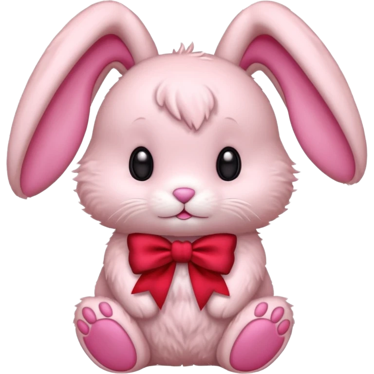 pink bunny with bow
 emoji