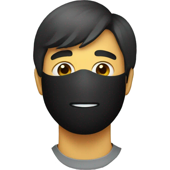 A guy with a black mask emoji