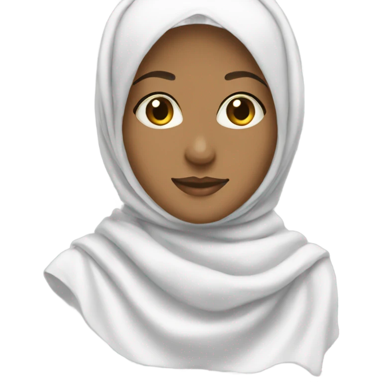  hijabi woman with white scarf emoji