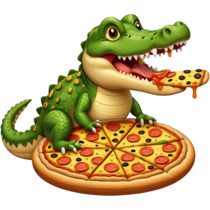 Bombardino crocodile eats pizza🍕🍕 emoji