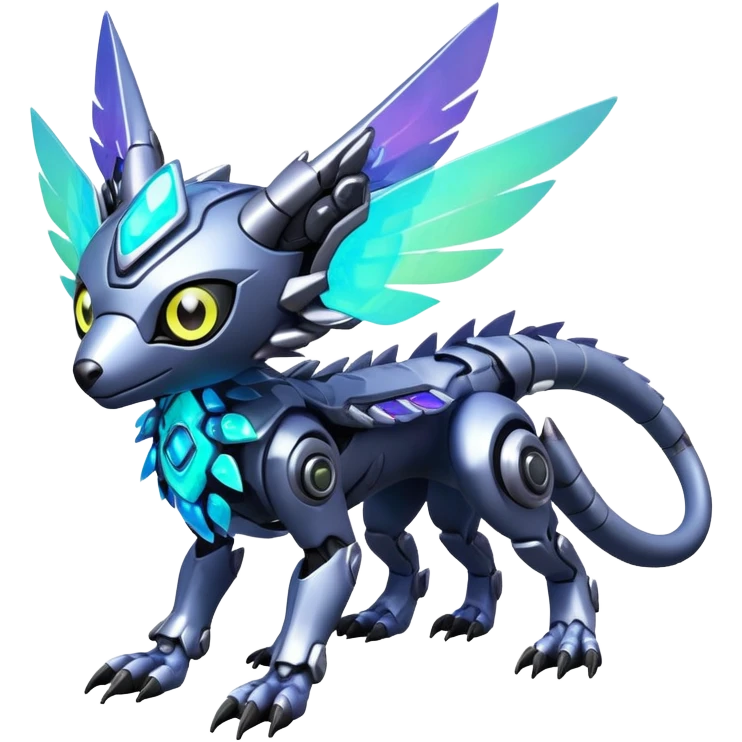  exotic futuristic modern cyber-Fakémon-Digimon-Trico-creature emoji