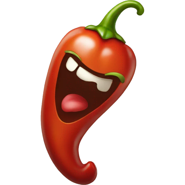 laughing spicy chilli emoji