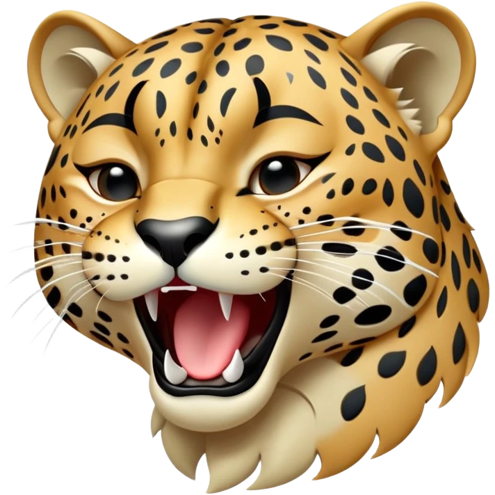 cinematic-realistic-yawning-young jaguar-portrait-emoji,-head-tilted-slightly-with-a-dramatic,-wide-open-yawn,-showcasing-a-lithe,-graceful-build-with-distinctive-rosette-patterns-and-sleepy,-half-closed-eyes,-simplified-yet-irresistibly-adorable, realistic emoji