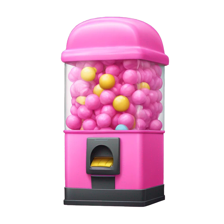 Pink bubblegum machine  emoji