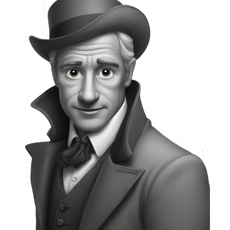 monochrome portrait of a gentleman emoji