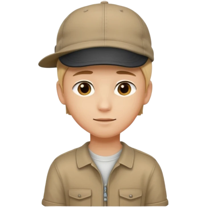 handsome boy wearing the cap backside only neck  emoji