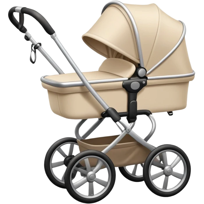 Pale beige aesthetic stroller emoji