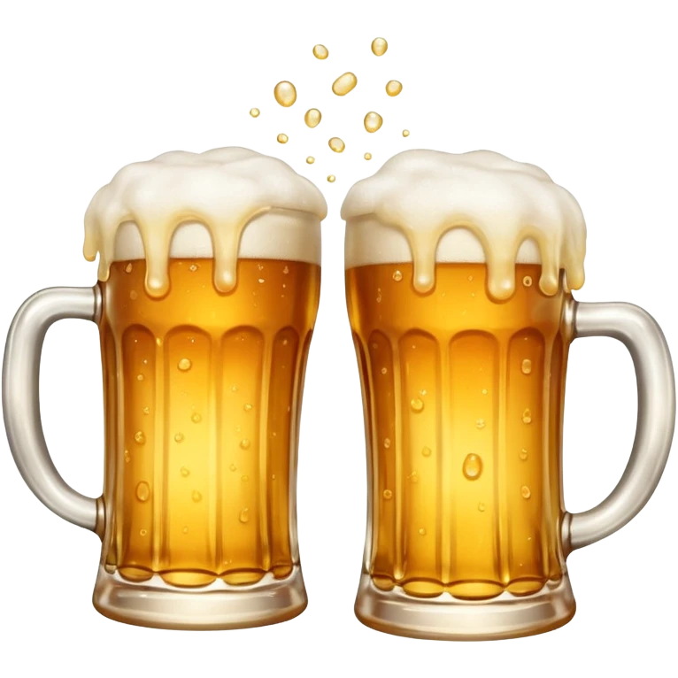 beer mugs cheers no face emoji