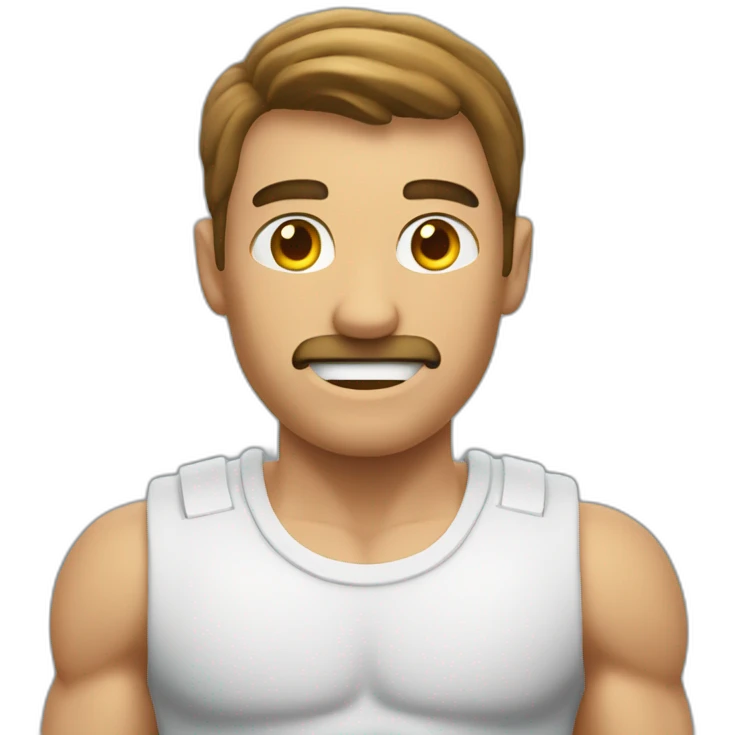 Muscle chatgpt coding guy Mediterranean emoji