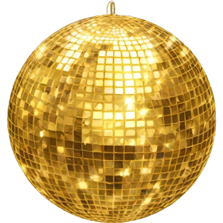gold disco ball emoji