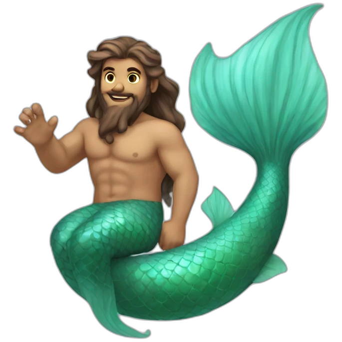 Male naiad with mermaid tail  emoji