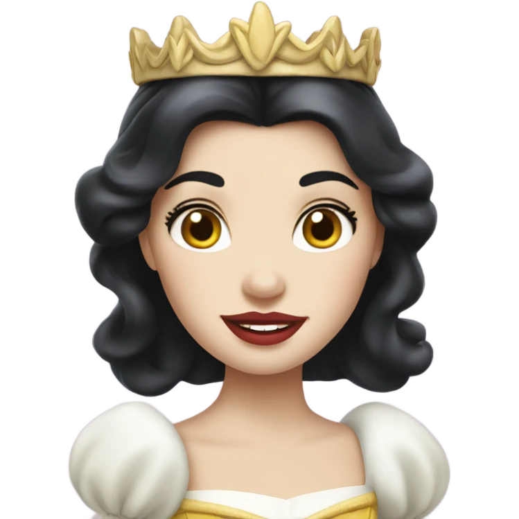 disney snow white as a white princess emoji