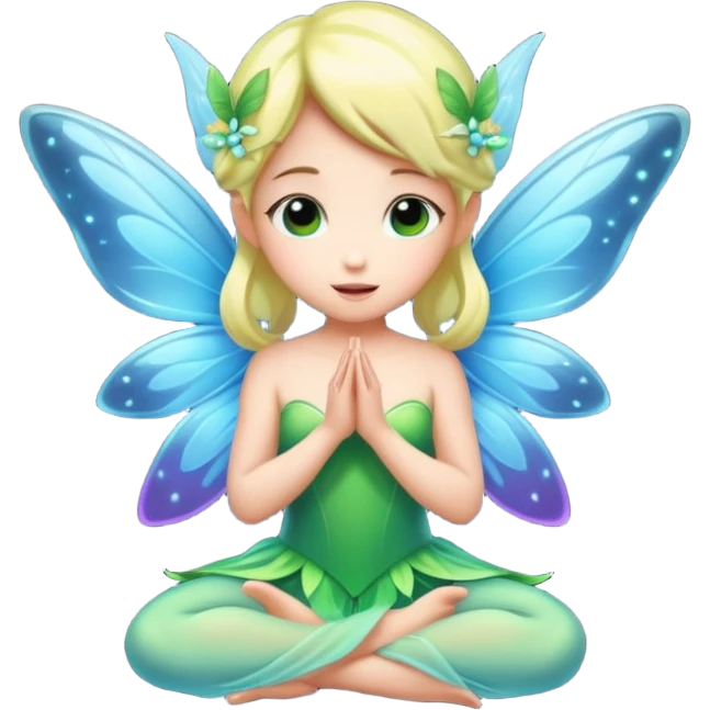 fairy character whisper pose with glow emoji