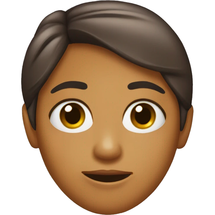 Chica con los ojos marrones y pelo marrón  emoji