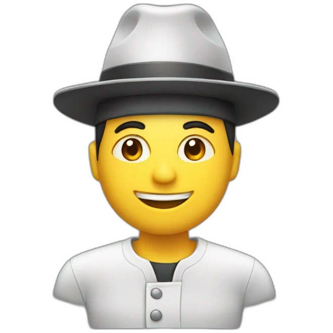 Serveur with hat emoji