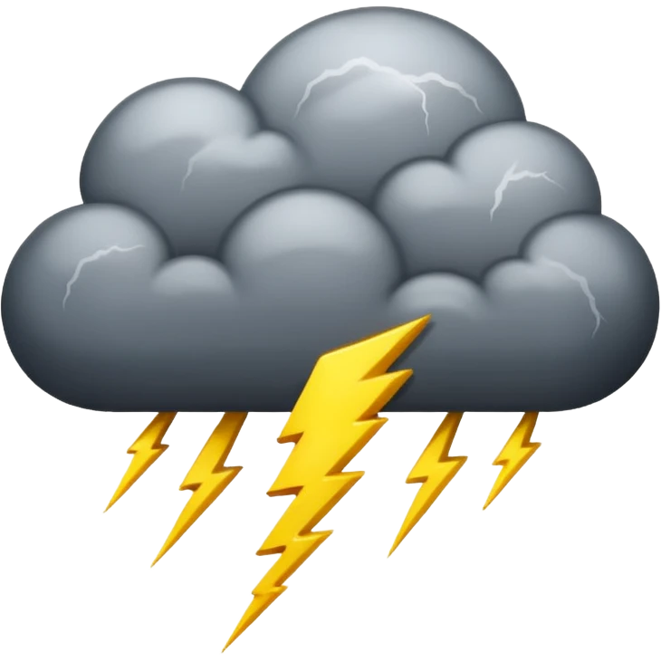 A thunderstorm cloud flashing with bright lightning.
























































 emoji