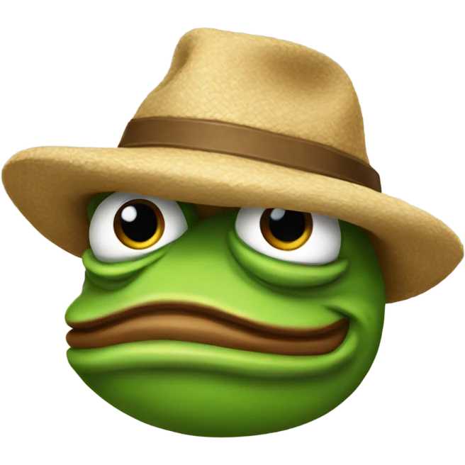 pepe with hat emoji