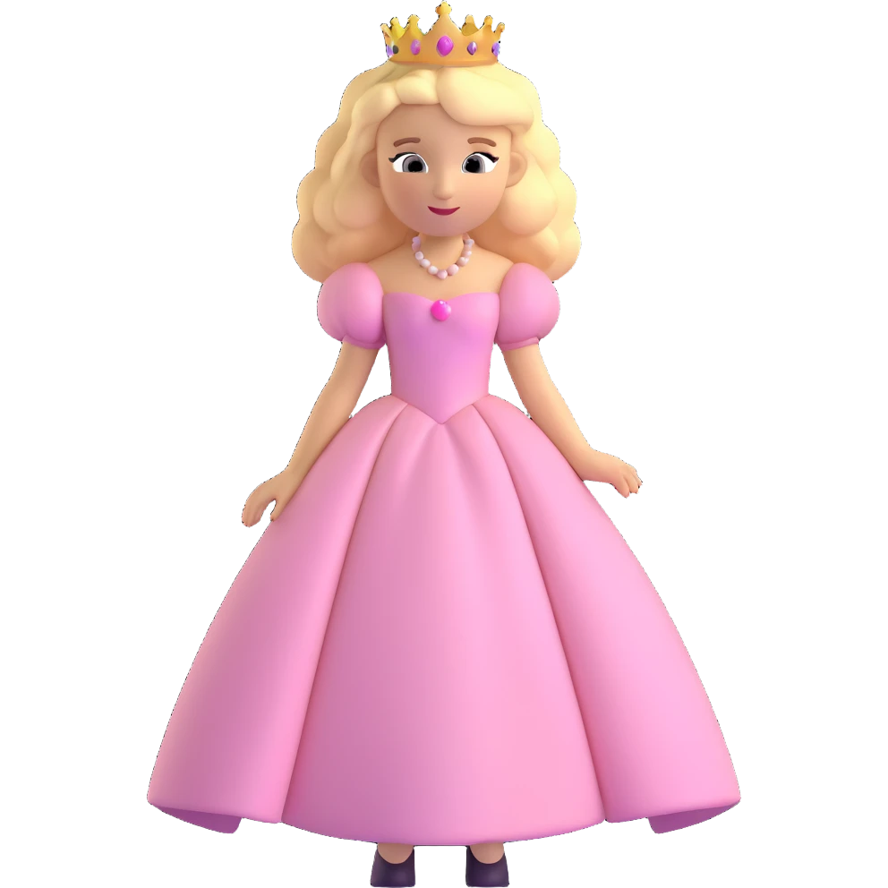 blonde Caucasian princess with voluminous light pink dress emoji