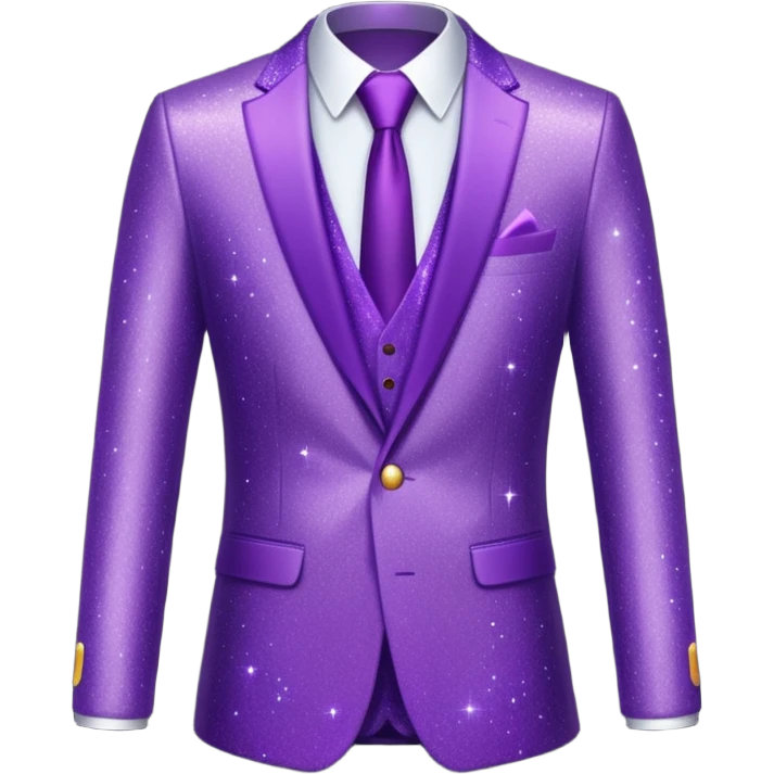 Purple Glitter suit emoji