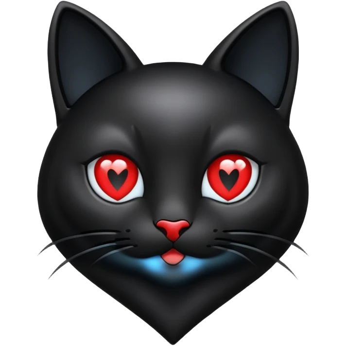 heart with gothic black cat emoji