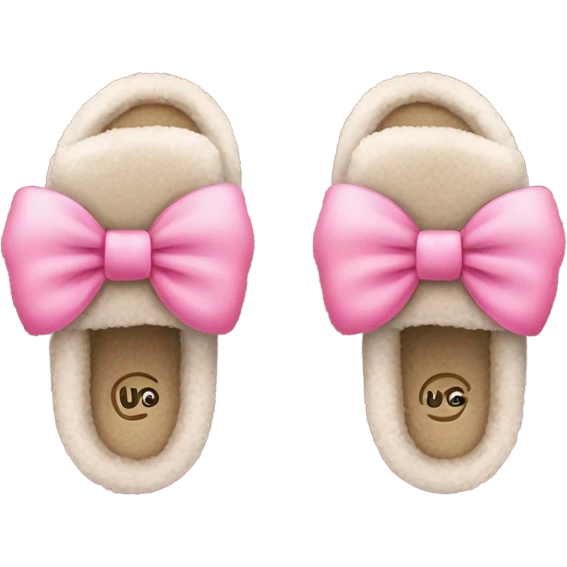 Ugg slippers with pink bows emoji