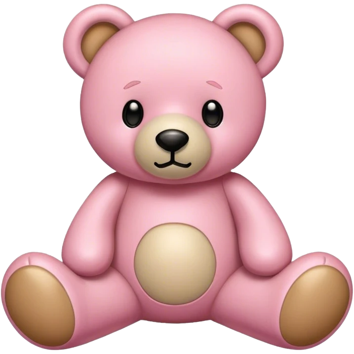Pink teddy bear with beige accents emoji