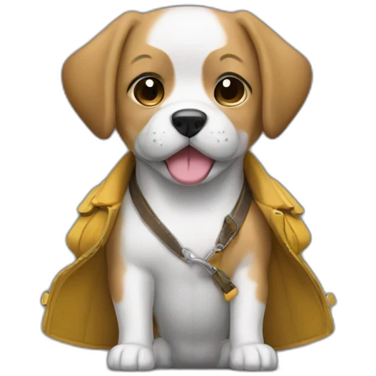 Chien qui porte une veste emoji