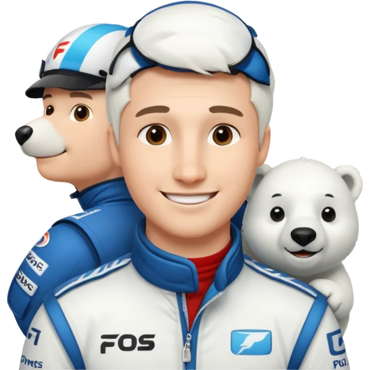 f1 driver polar bear emoji