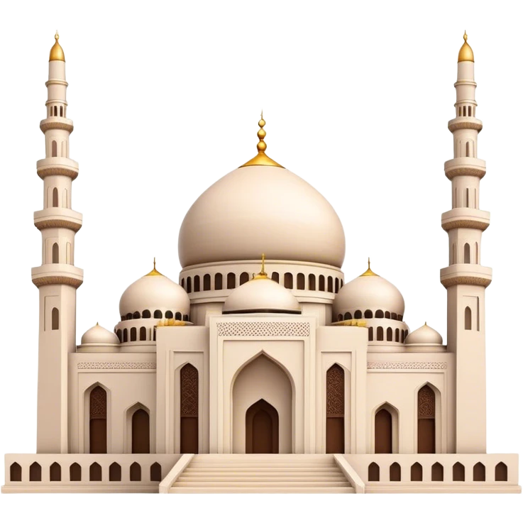 Cinematic Realistic Mohammad Al-Amin Mosque Landmark Emoji, showcasing the intricate architecture of the mosque rendered with rich textures and majestic, soft lighting. emoji
