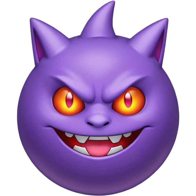 Scary gengar with purple energy ball emoji
