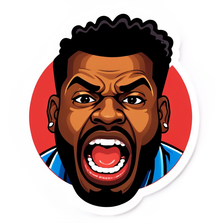 Sticker that says shut up nigga emoji