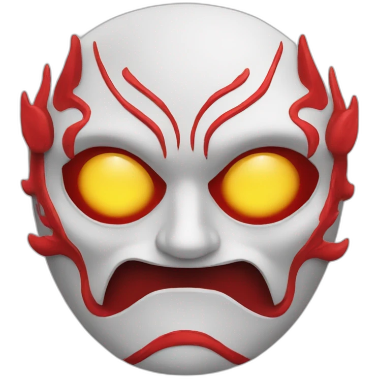 Un masque de démon rouge emoji