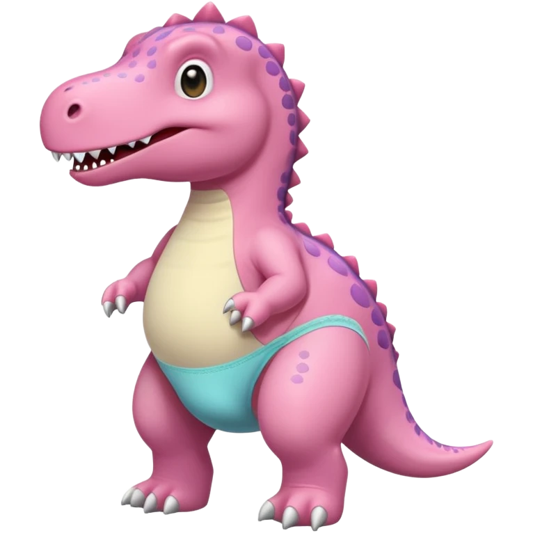 Light pink dinosaur wearing underwear emoji