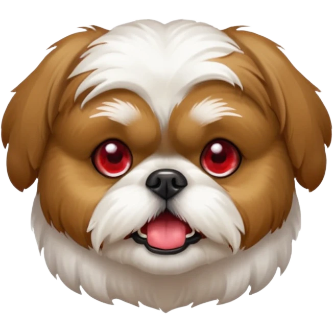 Shih Tzu dog drunk emoji